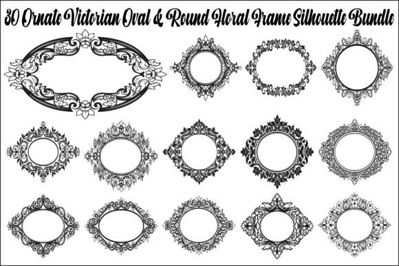 Download Victorian Floral Frames SVG Bundle - Frame Collection