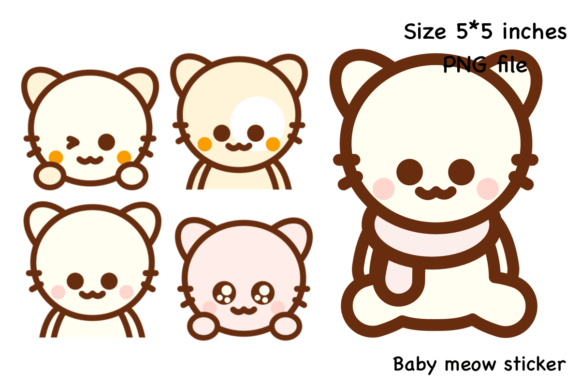 Download Baby Meow Sticker - Meow Collection