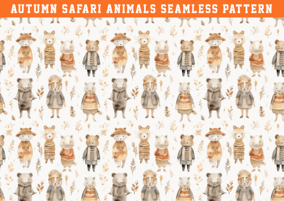 Download Autumn Animal Seamless Pattern - Autumn Collection