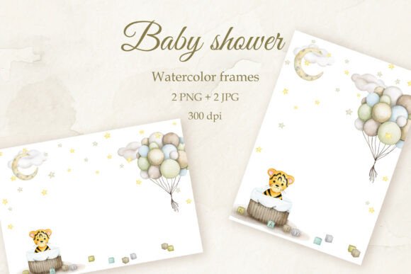 Download Newborn Baby. Watercolor Frame Set. - Frame Collection