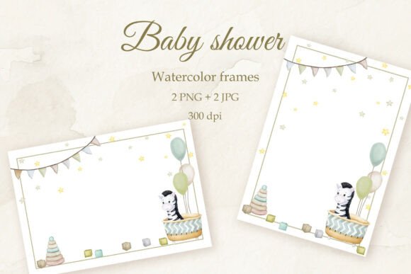 Download Newborn Baby. Watercolor Frame Set. - Frame Collection