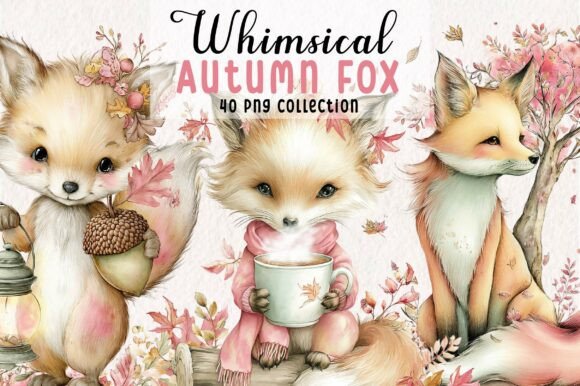 Download Whimsical Autumn Fox Clipart - Autumn Collection